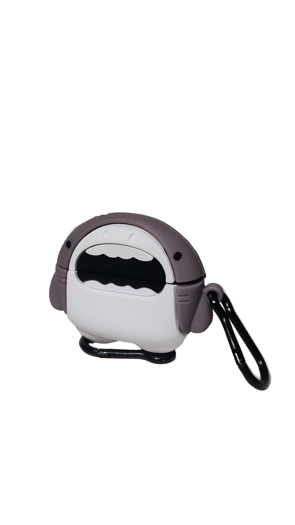 Etui na Słuchawki w Kształcie Rekina - Szare i Białe