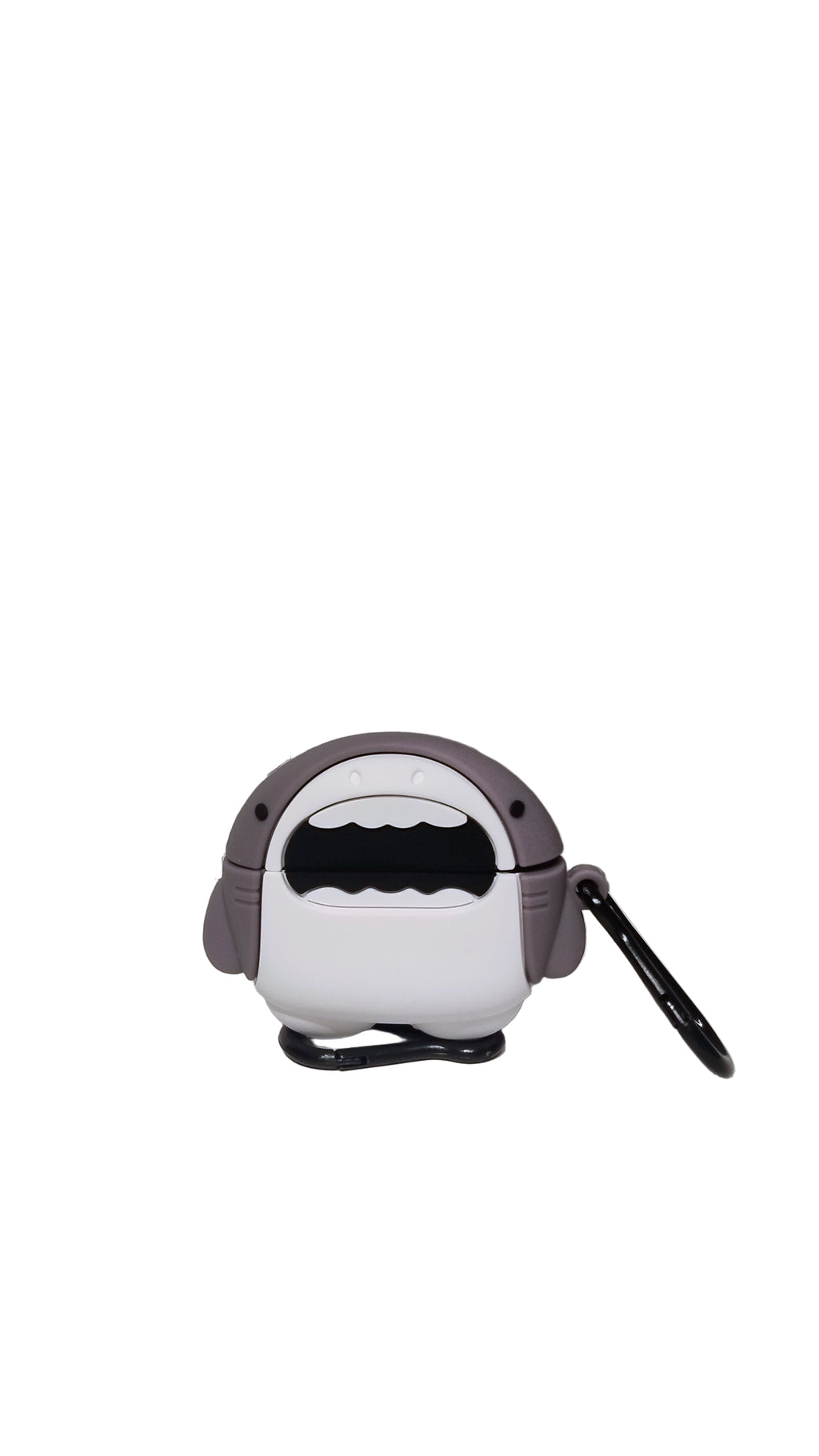 Etui na Słuchawki w Kształcie Rekina - Szare i Białe